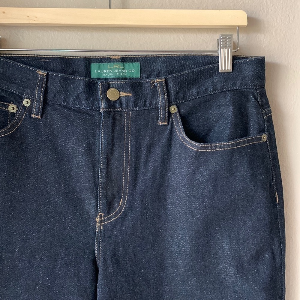 RALPH LAUREN Dark Wash Crop Denim Jeans